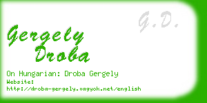 gergely droba business card